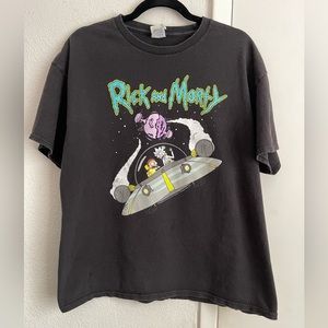 2021 Delta Rick and Morty Spaceship Graphic Black Tee Shirt X-Large [ADULT SWIM]